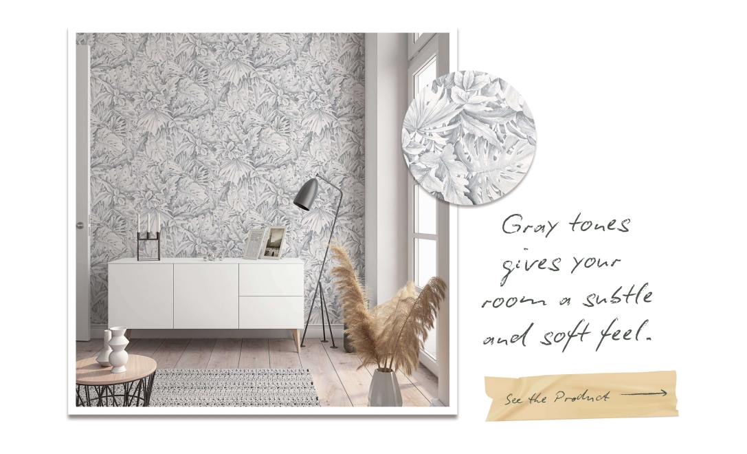 tropical design with monochrome foliage